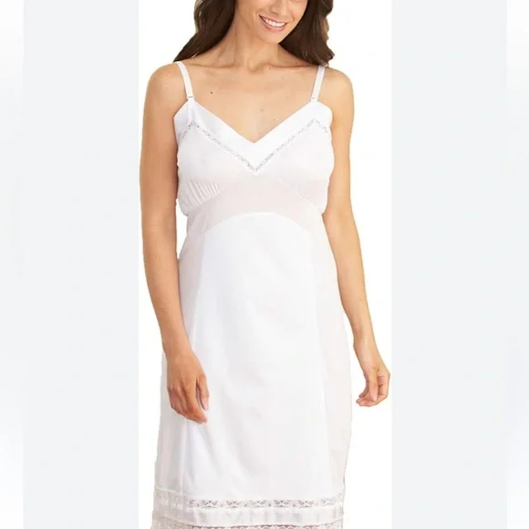 Gorgeous vintage pale pink embroidered slip / nightgown 34/ S/ slip dress - Picture 2 of 10